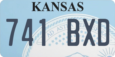 KS license plate 741BXD
