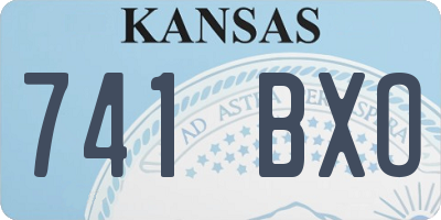 KS license plate 741BXO