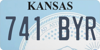 KS license plate 741BYR
