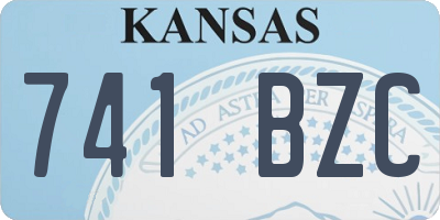 KS license plate 741BZC
