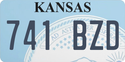 KS license plate 741BZD