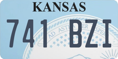 KS license plate 741BZI