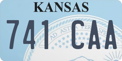KS license plate 741CAA