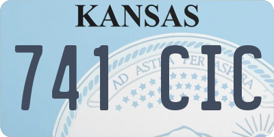 KS license plate 741CIC