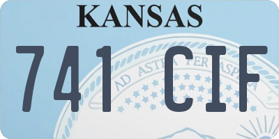 KS license plate 741CIF