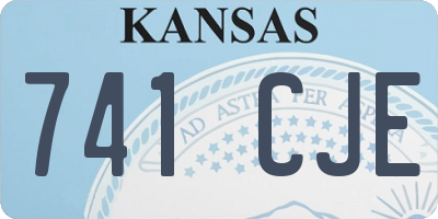 KS license plate 741CJE