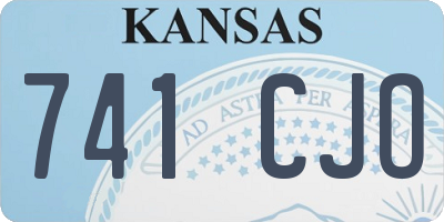 KS license plate 741CJO