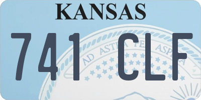 KS license plate 741CLF