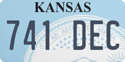 KS license plate 741DEC