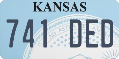 KS license plate 741DED