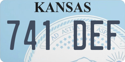 KS license plate 741DEF