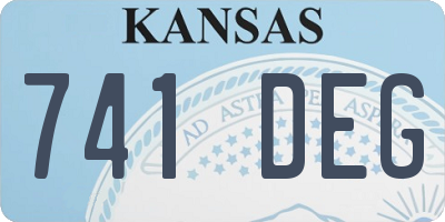 KS license plate 741DEG
