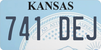 KS license plate 741DEJ