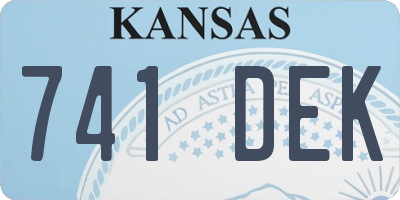 KS license plate 741DEK