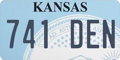 KS license plate 741DEN