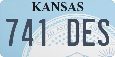 KS license plate 741DES