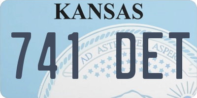 KS license plate 741DET