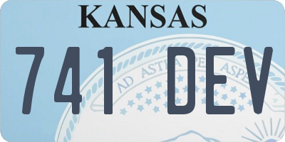 KS license plate 741DEV