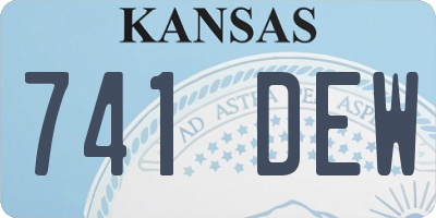 KS license plate 741DEW