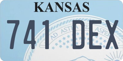 KS license plate 741DEX