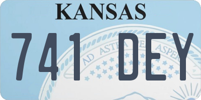 KS license plate 741DEY