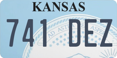 KS license plate 741DEZ