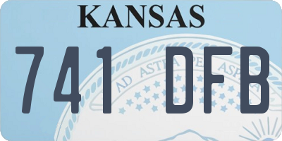 KS license plate 741DFB