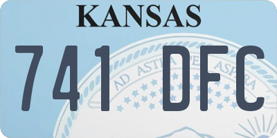 KS license plate 741DFC