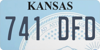 KS license plate 741DFD