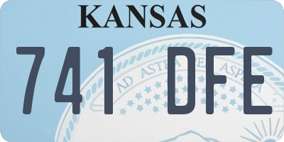 KS license plate 741DFE