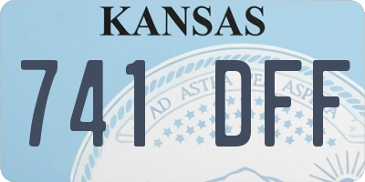 KS license plate 741DFF