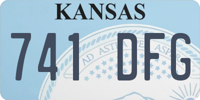 KS license plate 741DFG