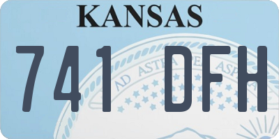 KS license plate 741DFH