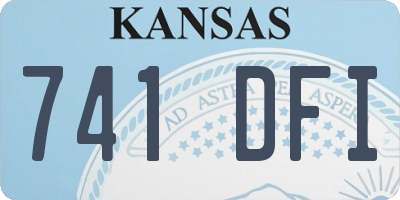 KS license plate 741DFI