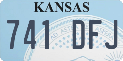 KS license plate 741DFJ