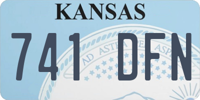 KS license plate 741DFN
