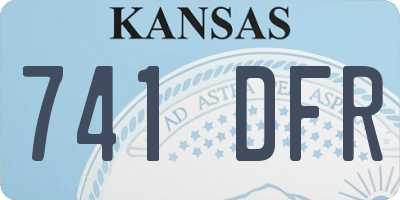 KS license plate 741DFR