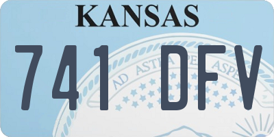 KS license plate 741DFV