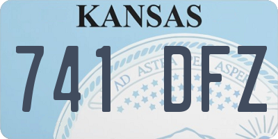 KS license plate 741DFZ