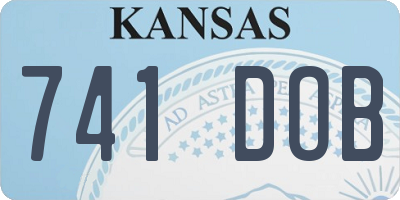 KS license plate 741DOB