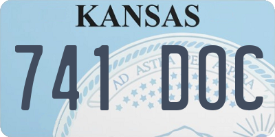 KS license plate 741DOC