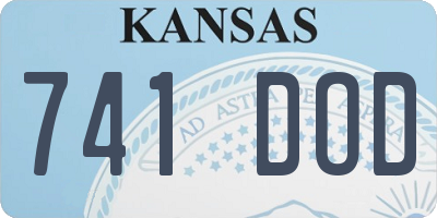 KS license plate 741DOD