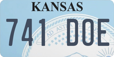 KS license plate 741DOE