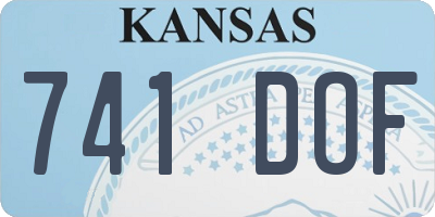 KS license plate 741DOF