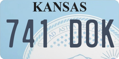 KS license plate 741DOK