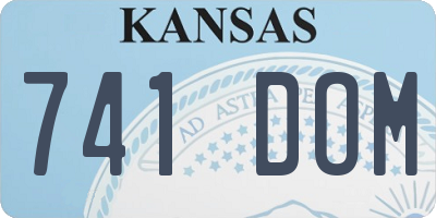 KS license plate 741DOM