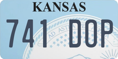 KS license plate 741DOP
