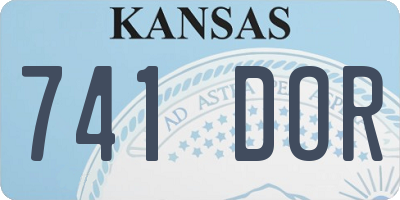 KS license plate 741DOR
