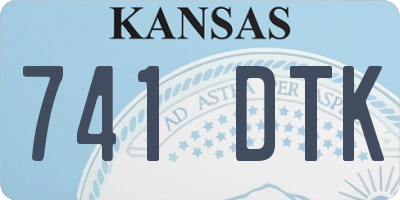KS license plate 741DTK