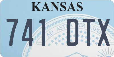 KS license plate 741DTX